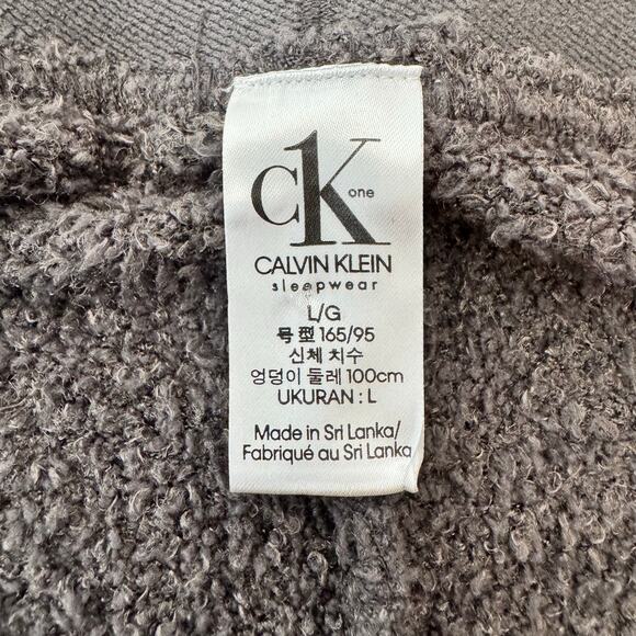 Calvin Klein Soft Cozy Lounge Pants Womens Large Stretch Comfort Gray Plush - Picture 4 of 12
